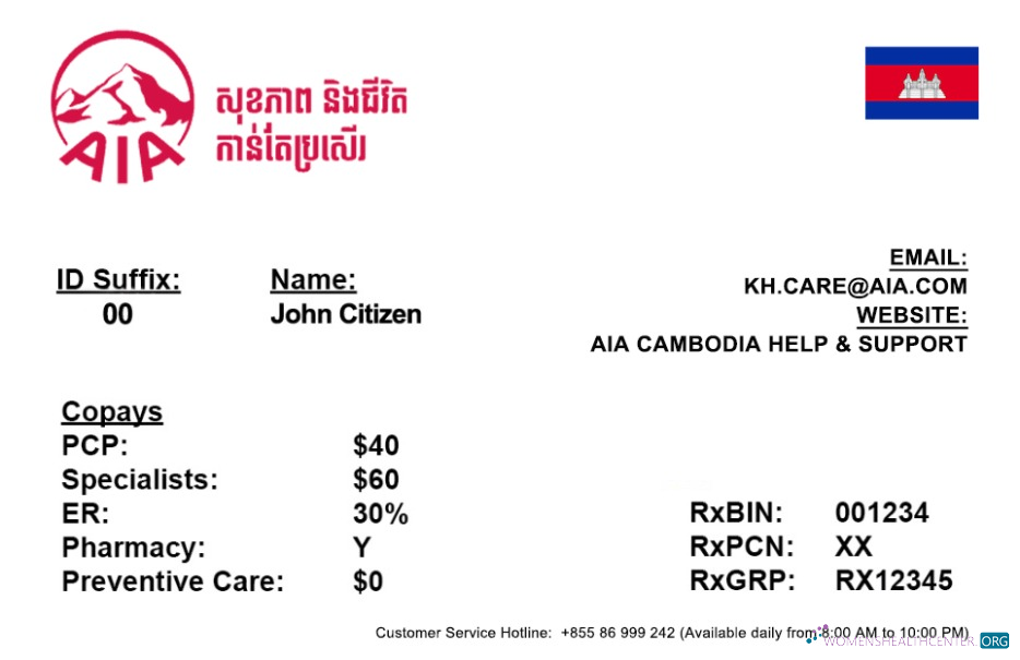 Download Cambodia health insurance card Photoshop template